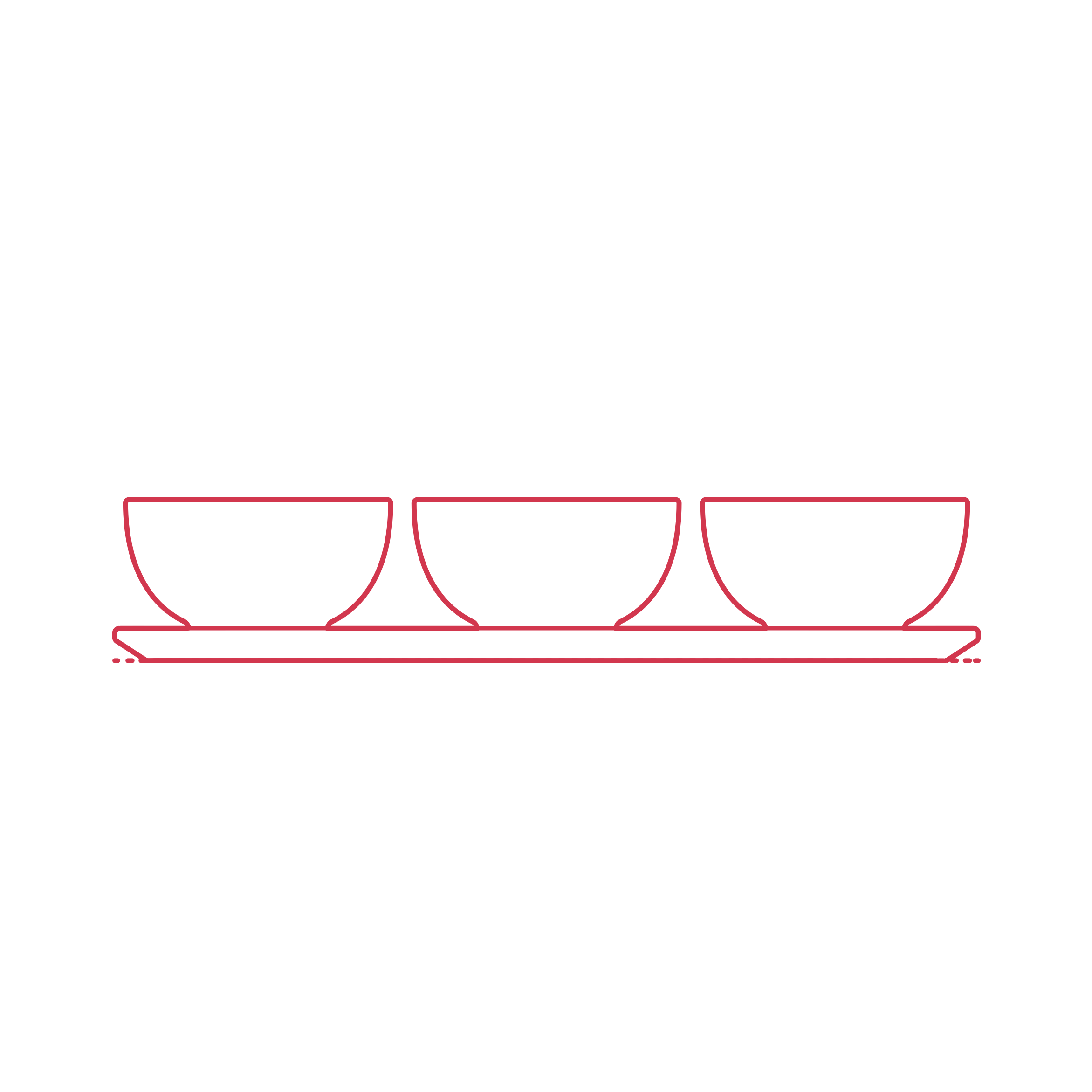 Objects Serving Trays Ikea Tyngdlos Tray 3 Bowls Outline Drawing Svg Vector Free Vectors
